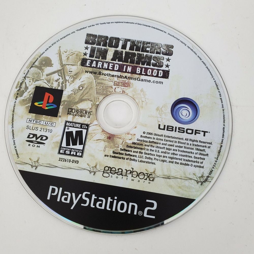 Brothers in Arms: Earned in Blood PS2 PlayStation 2 Disc Only‎